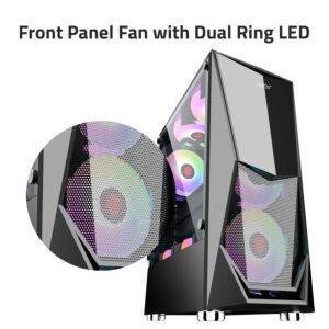 Artis G8306 Computer Gaming Cabinet Support ATX, Micro ATX Motherboard, 2 x 120mm RGB Fan with Sturdy Built Quality - Image 5