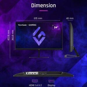 ViewSonic Gaming (from USA) - VX2779-HD-PRO 68.58 Cm (27") FHD Superclear IPS Panel Monitor | 1Ms| 180Hz | HDR10 | Free Sync| sRGB 104% | Eye Care |HDMI| DP Port | Wide View Angle - Image 8
