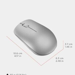 Lenovo 530 Wireless Mouse (Platinum Grey): Ambidextrous, Ergonomic Mouse, Up to 8 Million clicks for Left and Right Buttons, Optical Sensor 1200 DPI, 2.4 GHz Wireless Technology via Nano USB Receiver - Image 7