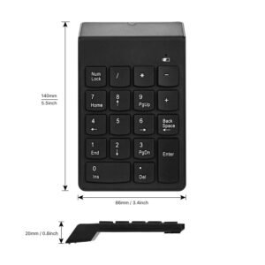 Digitara Mini Numeric Keypad, 2.4Ghz Wireless Numeric Keypad, Mechanical Feel Number Pad, Keyboard 18 Keys USB Receiver Water-Proof for Laptop/Desktop/PC etc.(KBD-0111) - Image 5