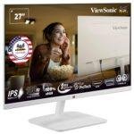ViewSonic (USA Brand) - VA2732-MH-W, 27-inch (68.58cm) Full HD Monitor, SuperClear IPS Panel, 100Hz, 1ms, sRGB 109%, HDMI, VGA, Dual Speakers, Eye ProTech+, Borderless Design, White