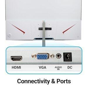 ZEBRONICS AC32FHD LED Monitor, 32 inch (81.28cm), 250 nits, 75Hz, FHD, 1920x1080, HDMI, VGA, Ultra Slim Bezel, Built-in Speakers, Metal Stand, Wall Mountable (AC32FHD) - Image 3