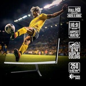 ZEBRONICS AC32FHD LED Monitor, 32 inch (81.28cm), 250 nits, 75Hz, FHD, 1920x1080, HDMI, VGA, Ultra Slim Bezel, Built-in Speakers, Metal Stand, Wall Mountable (AC32FHD) - Image 5