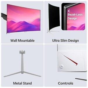 ZEBRONICS AC32FHD LED Monitor, 32 inch (81.28cm), 250 nits, 75Hz, FHD, 1920x1080, HDMI, VGA, Ultra Slim Bezel, Built-in Speakers, Metal Stand, Wall Mountable (AC32FHD) - Image 6