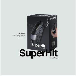 FINGERS SuperHit Wired Mouse with Advanced Optical Technology (Lightweight | Trendy Dual-Tone Design | Works Well with Windows, macOS, Linux) (Matte Black + Steel Grey) - Image 7