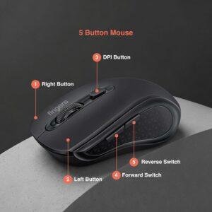 FINGERS Duo-Recharge Wireless Deskset (Mouse + Keyboard) Combo (Rechargeable Batteries with 25-Day worktime, 2.4 GHz Technology with USB Nano Receiver, Windows, macOS, Linux & Chrome OS Compatible) - Image 3