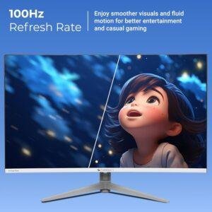 Zebronics 32Inch FHD Curved Gaming Monitor, 250 nits, 100Hz, 1080p, 16.7M Colors, USB, HDMI/VGA Dual Input, Built-in Speakers, Ultra-Slim Bezel, Metal Stand, Wall Mountable (EA320) - Image 3