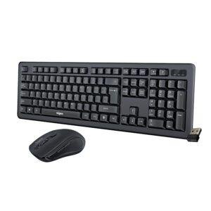 FINGERS Duo-Recharge Wireless Deskset (Mouse + Keyboard) Combo (Rechargeable Batteries with 25-Day worktime, 2.4 GHz Technology with USB Nano Receiver, Windows, macOS, Linux & Chrome OS Compatible)