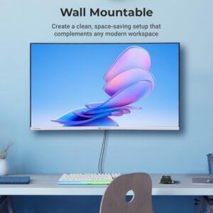 Zebronics 32Inch FHD Curved Gaming Monitor, 250 nits, 100Hz, 1080p, 16.7M Colors, USB, HDMI/VGA Dual Input, Built-in Speakers, Ultra-Slim Bezel, Metal Stand, Wall Mountable (EA320) - Image 4