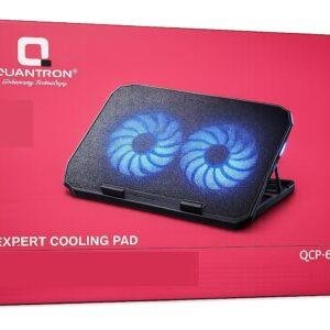 Laptop Cooling Pad with Dual Fan | Blue LED | Dual USB, Quiet Operation, Office & Gaming Use - Image 4