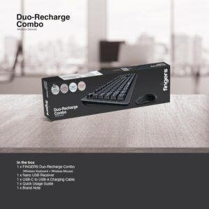 FINGERS Duo-Recharge Wireless Deskset (Mouse + Keyboard) Combo (Rechargeable Batteries with 25-Day worktime, 2.4 GHz Technology with USB Nano Receiver, Windows, macOS, Linux & Chrome OS Compatible) - Image 5