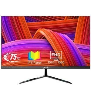 GEONIX 22 Inch PC Monitor, FHD IPS 1920x1080P Monitor 75Hz 100% sRGB 178° Wide Viewing Angle PC Monitor, HDMI VGA Port, Low Blue Light Desktop, 3 Years Warranty. - Image 1