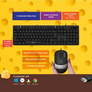 FINGERS CheesyDuo-D3 With Mouse Combo Set (Black) - Image 5