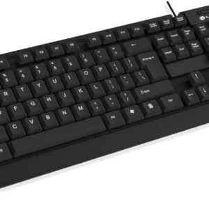 Lapcare E9 Wired Keyboard and Mouse Combo | 104 UV Coated Keys, Spill Resistant | Slim & Ergonomic Design | USB Plug & Play | 1000 DPI Optical Mouse for Home & Office (Black) - Image 2