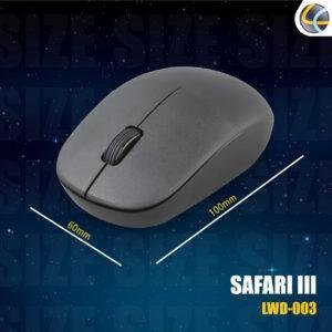 Lapcare Safari 3 Wireless Optical Mouse with 2.4 Ghz 1000 DPI and Optical Sensor, Black - Image 4